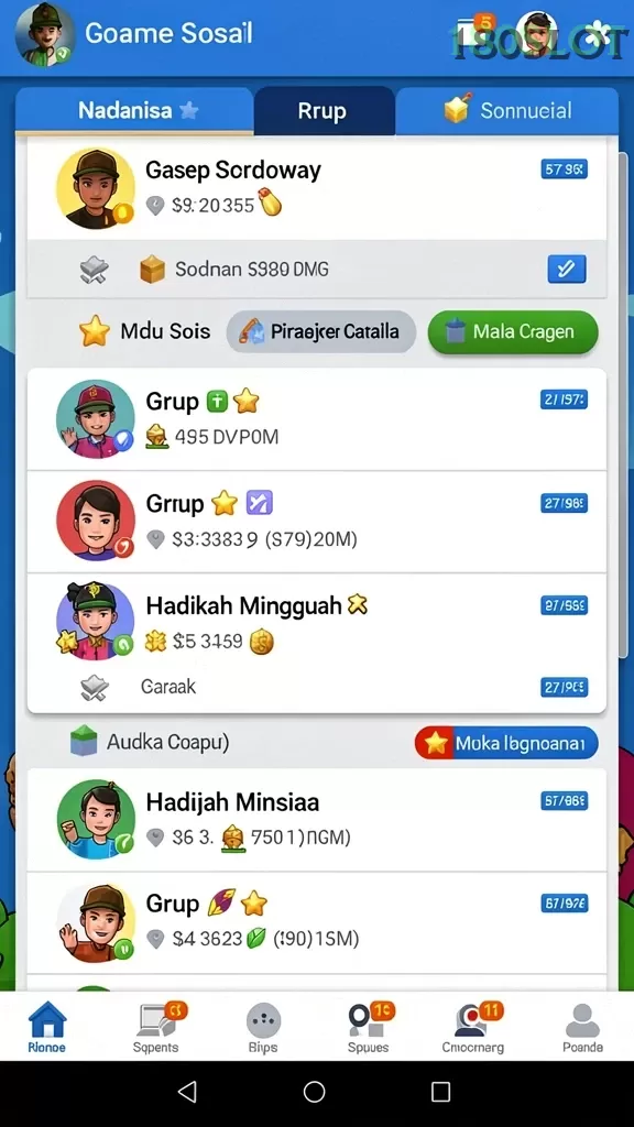 Cuplikan layar PGG68 — menu navigasi